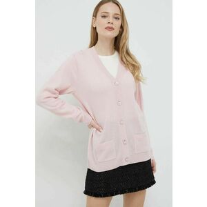 Kašmírový sveter Custommade dámsky, ružová farba, tenký vyobraziť