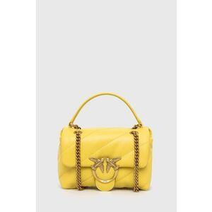 Kožená kabelka Pinko žltá farba vyobraziť