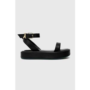 Kožené sandále Patrizia Pepe dámske, čierna farba, na platforme, 8X0055 L026 K103 vyobraziť