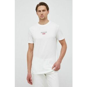 Bavlnené tričko United Colors of Benetton biela farba, s potlačou vyobraziť