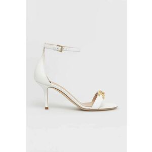 Kožené sandále Elisabetta Franchi biela farba, SA75L31E2 vyobraziť