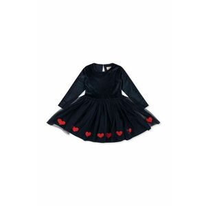 Šaty pre bábätká Konges Sløjd čierna farba, mini, áčkový strih vyobraziť