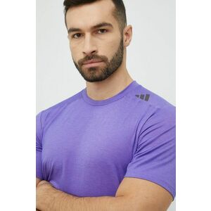 Tréningové tričko adidas Performance Designed for Training fialová farba, jednofarebné vyobraziť