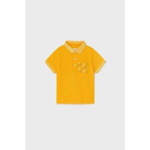 Detské polo tričko Mayoral žltá farba, s potlačou vyobraziť