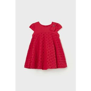 Detské bavlnené šaty Mayoral červená farba, mini, áčkový strih vyobraziť