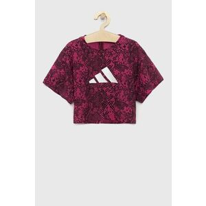 Detské tričko adidas G TI AOP TEE ružová farba vyobraziť
