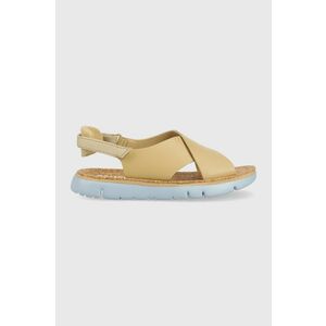 Kožené sandále Camper Oruga Sandal dámske, béžová farba, K200157.048 vyobraziť
