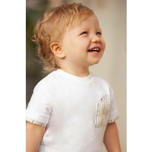 Tričko pre bábätko Mayoral biela farba, s potlačou vyobraziť