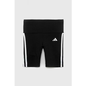 Detské krátke nohavice adidas G TR-ES 3S čierna farba, s nášivkou vyobraziť