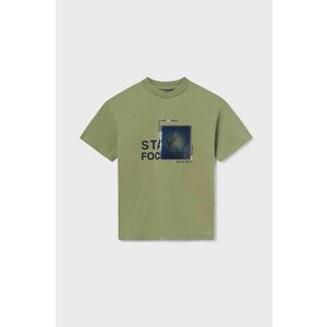 Detské tričko Mayoral zelená farba, s potlačou vyobraziť