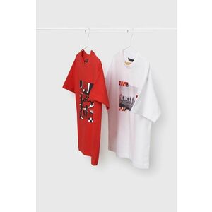 Detské bavlnené tričko Mayoral červená farba, s potlačou vyobraziť