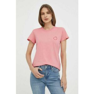 Bavlnené tričko Trussardi ružová farba vyobraziť
