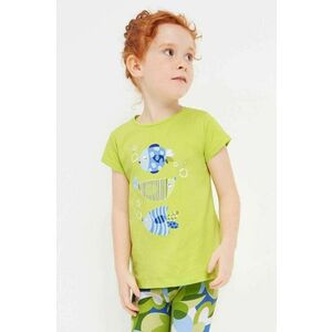 Detské bavlnené tričko Mayoral zelená farba vyobraziť
