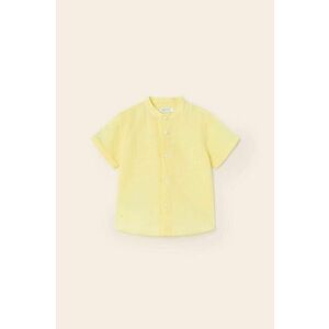 Košeľa pre bábätká Mayoral žltá farba vyobraziť