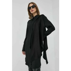 Šaty Victoria Beckham čierna farba, mini, rovný strih vyobraziť
