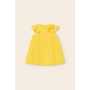 Šaty pre bábätká Mayoral žltá farba, mini, áčkový strih vyobraziť