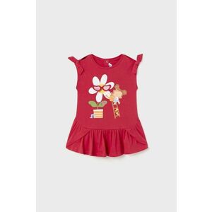 Šaty pre bábätká Mayoral červená farba, mini, rovný strih vyobraziť