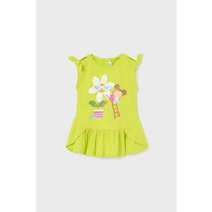 Šaty pre bábätká Mayoral zelená farba, mini, rovný strih vyobraziť