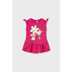 Šaty pre bábätká Mayoral ružová farba, mini, rovný strih vyobraziť