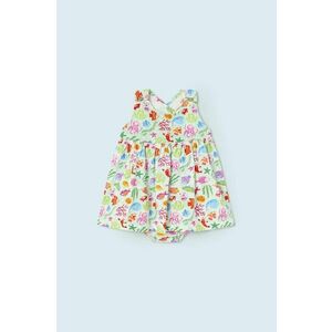 Detské bavlnené šaty Mayoral tyrkysová farba, mini, áčkový strih vyobraziť