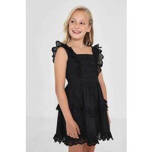 Dievčenské šaty Mayoral čierna farba, mini, áčkový strih vyobraziť