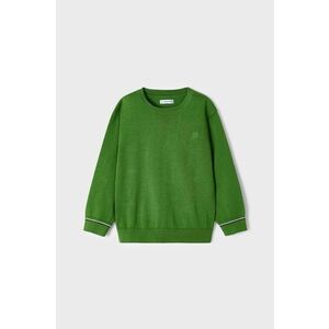 Detský bavlnený sveter Mayoral zelená farba, tenký vyobraziť