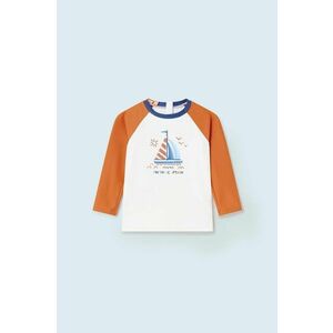 Tričko s dlhým rukávom pre bábätká Mayoral oranžová farba, s potlačou vyobraziť