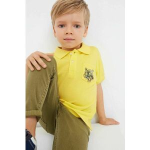 Detská bavlenná polokošeľa Mayoral žltá farba, s potlačou vyobraziť