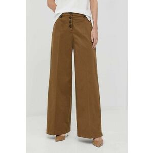 Nohavice MAX&Co. dámske, hnedá farba, široké, vysoký pás vyobraziť
