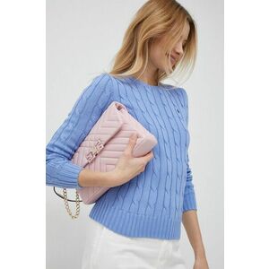 Bavlnený sveter Polo Ralph Lauren dámsky, fialová farba vyobraziť
