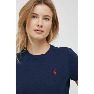 Bavlnené tričko Polo Ralph Lauren tmavomodrá farba vyobraziť