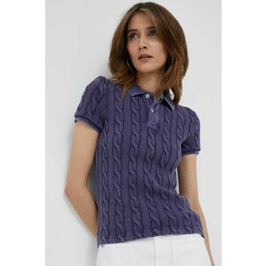 Bavlnené polo tričko Polo Ralph Lauren tmavomodrá farba vyobraziť