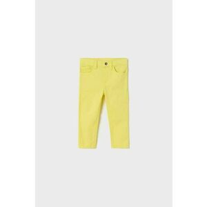 Nohavice pre bábätká Mayoral žltá farba, jednofarebné vyobraziť