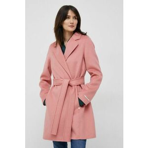 Kabát s prímesou vlny Pennyblack ružová farba, prechodný vyobraziť