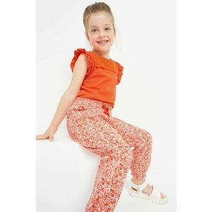 Detské bavlnené nohavice Mayoral oranžová farba, vzorované vyobraziť
