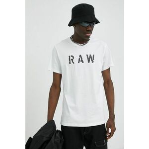 Bavlnené tričko G-Star Raw 2-pak biela farba, s potlačou vyobraziť