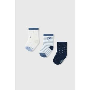 Ponožky pre bábätká Mayoral Newborn 3-pak tmavomodrá farba vyobraziť