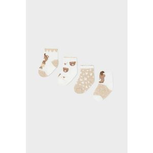 Ponožky pre bábätká Mayoral Newborn 4-pak béžová farba vyobraziť