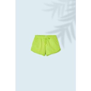 Detské krátke nohavice Mayoral zelená farba, jednofarebné vyobraziť