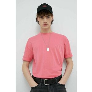 Bavlnené tričko Drykorn Thilo ružová farba, jednofarebné vyobraziť