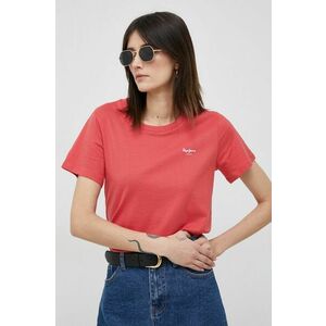 Bavlnené tričko Pepe Jeans Wendy Chest červená farba vyobraziť