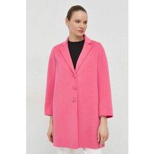 Vlnený kabát Marella ružová farba, prechodný vyobraziť