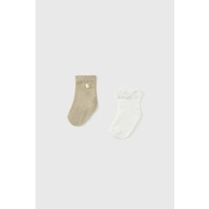 Ponožky pre bábätká Mayoral 2-pak hnedá farba vyobraziť