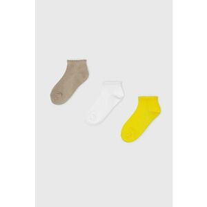Detské ponožky Mayoral 3-pak žltá farba vyobraziť