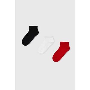 Detské ponožky Mayoral 3-pak červená farba vyobraziť