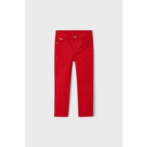 Detské nohavice Mayoral červená farba, jednofarebné vyobraziť