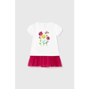 Šaty pre bábätká Mayoral ružová farba, mini, áčkový strih vyobraziť