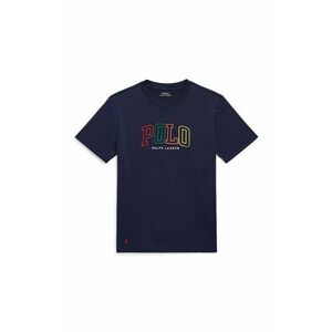 Detské bavlnené tričko Polo Ralph Lauren tmavomodrá farba, s nášivkou vyobraziť