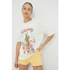 Bavlnené tričko Billabong béžová farba vyobraziť