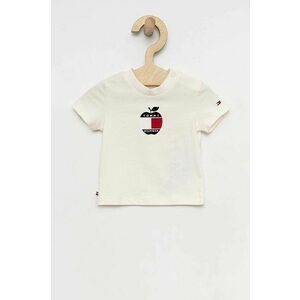Tričko pre bábätko Tommy Hilfiger biela farba, s nášivkou vyobraziť